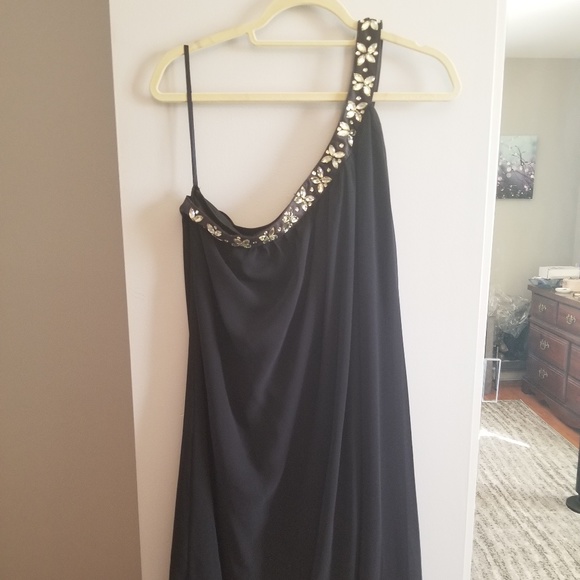 Ever Pretty One Shoulder Glitz Stone Dress - 14 - Picture 2 of 5